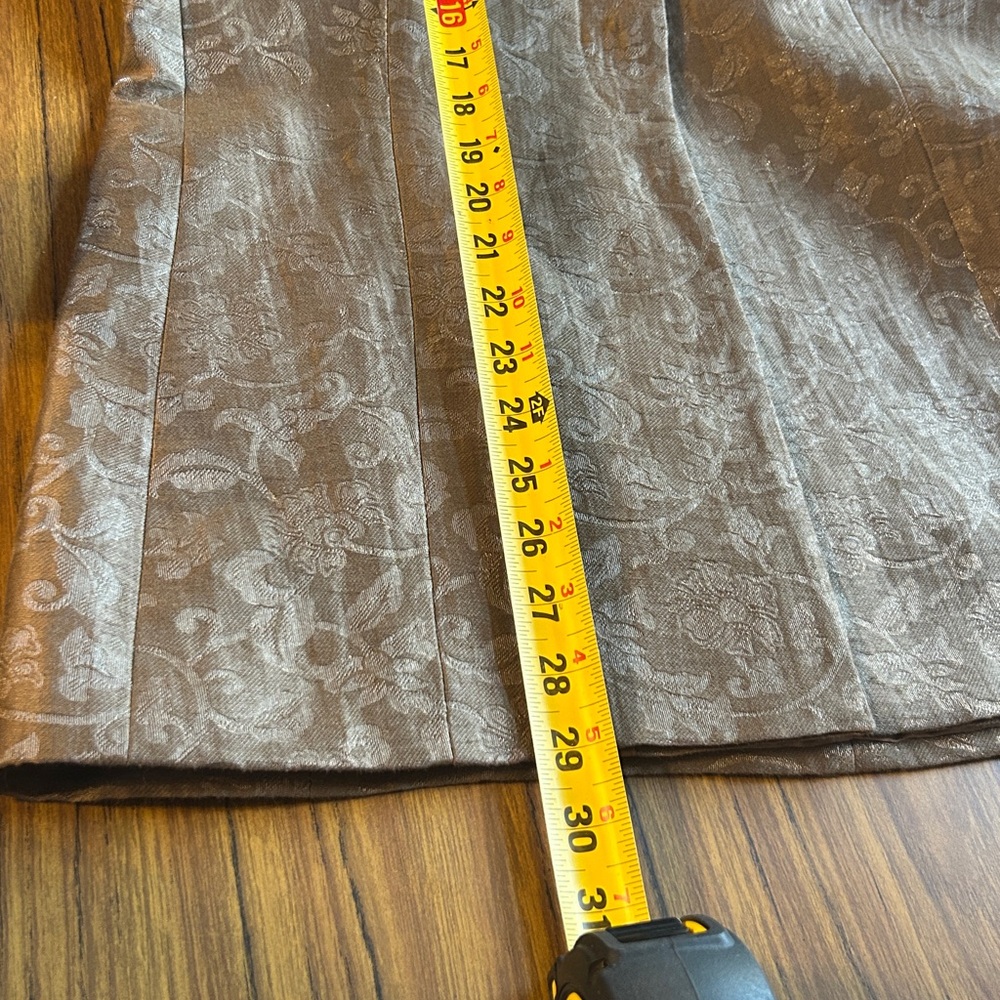 Lafayette 148 Linen Jacquard‎ Blazer Earthy Brown Floral Tailored Jacket 8 - Picture 9 of 9